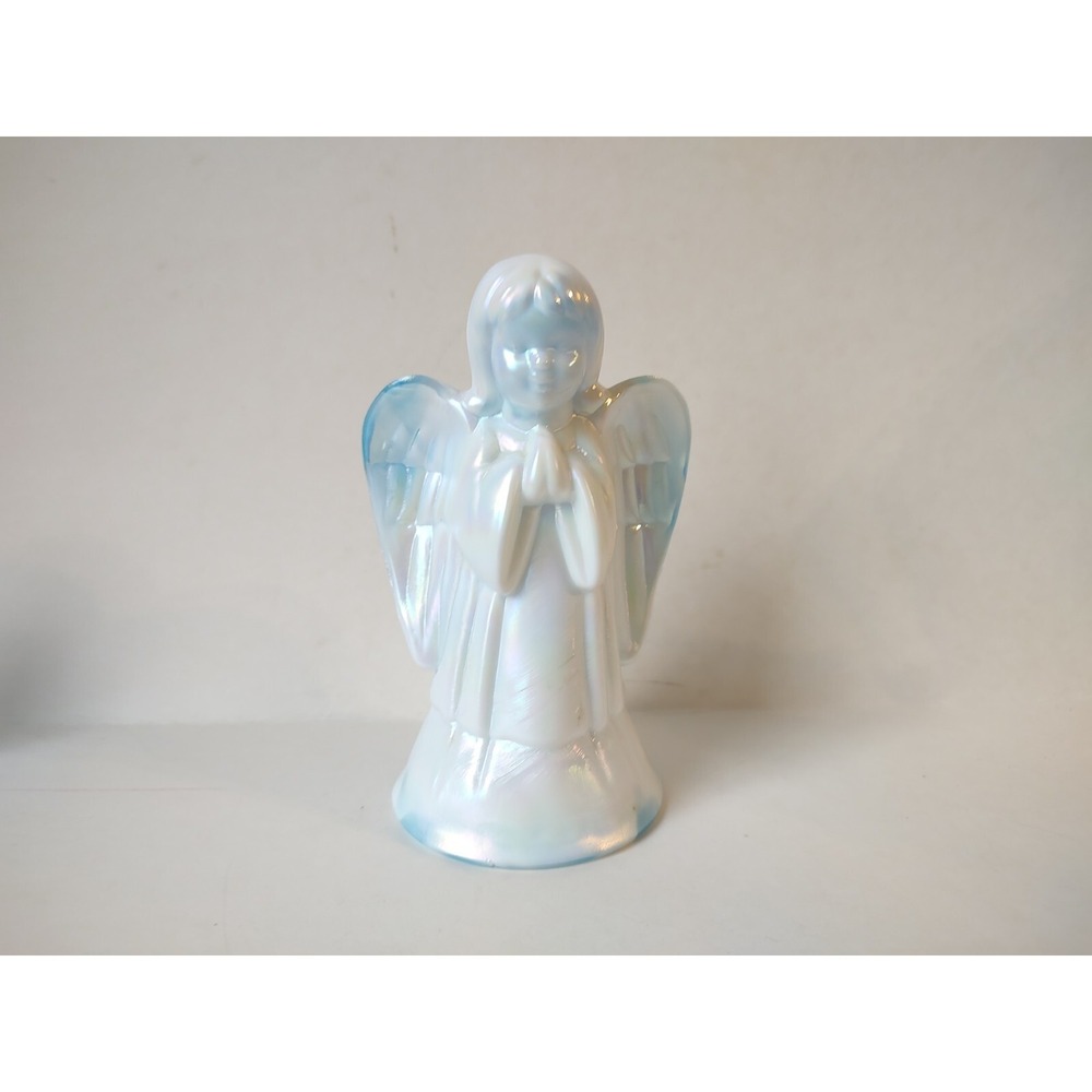 Fenton Art Glass Angel figurine blue white‎